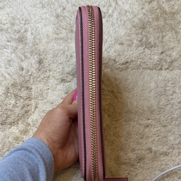 Tory Burch Mauve Thea Multi-Gusset Zip Continental Leather Wallet - Picture 3 of 10